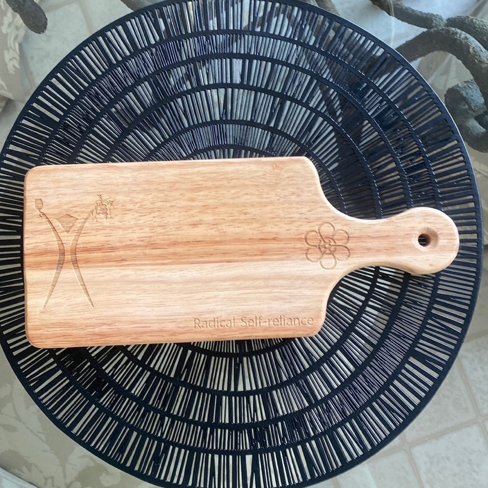 cutting board “radical self-reliance”